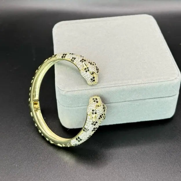 COD#0334 Gold Plated 14K Panther Bracelet - Durable and Eye-Catching Jewelry