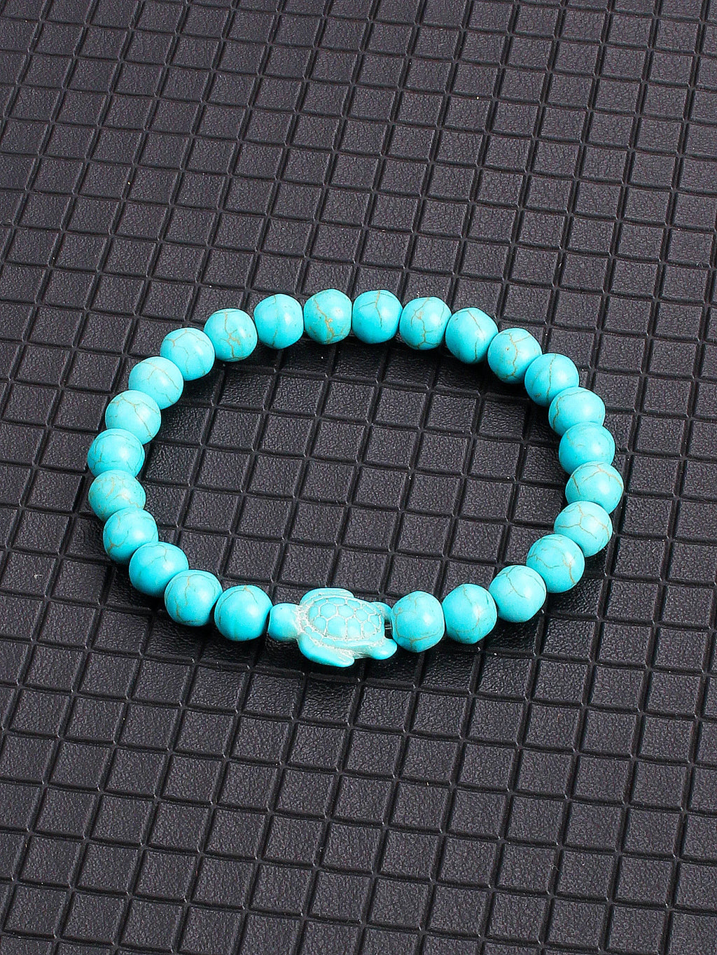 Genuine Natural Turquoise Bead Bracelets Turtle Charm Meaningful Energy for Protection Healing & Good Fortune Longevity Jewelry