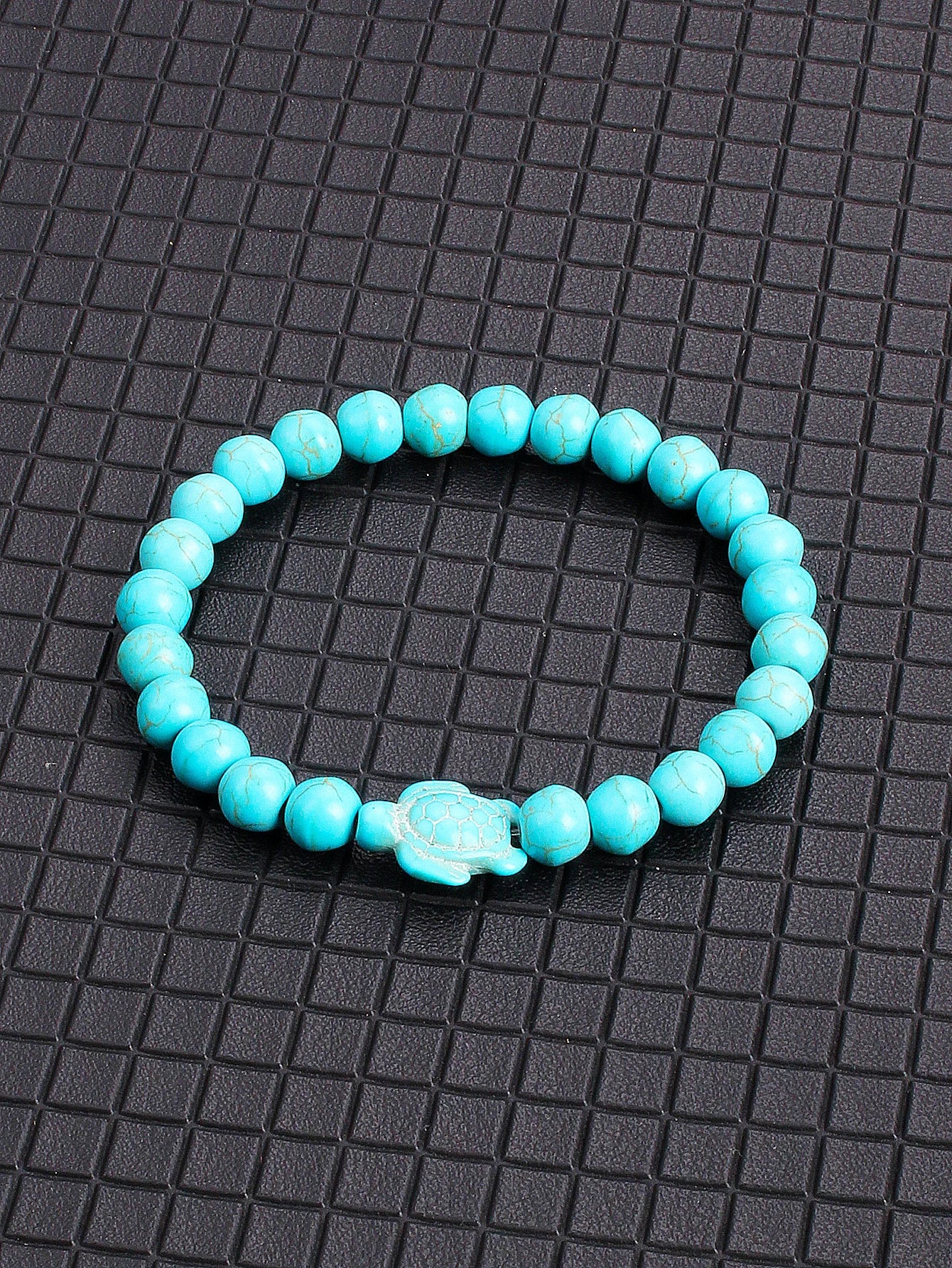 Genuine Natural Turquoise Bead Bracelets Turtle Charm Meaningful Energy for Protection Healing & Good Fortune Longevity Jewelry