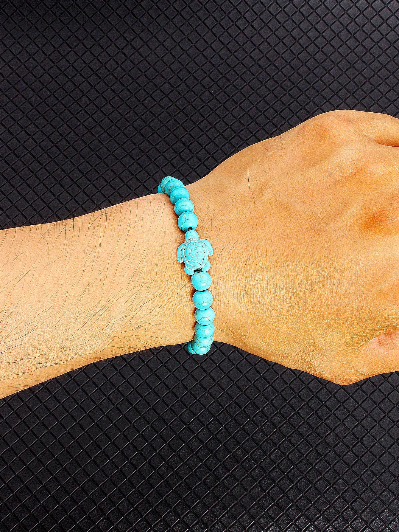 Genuine Natural Turquoise Bead Bracelets Turtle Charm Meaningful Energy for Protection Healing & Good Fortune Longevity Jewelry