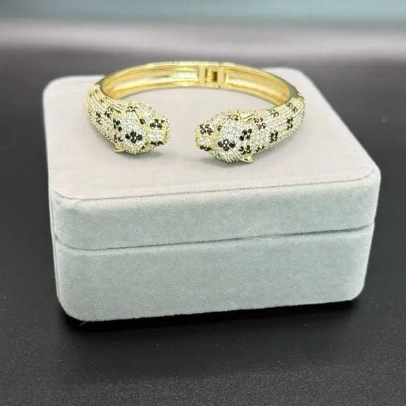 COD#0334 Gold Plated 14K Panther Bracelet - Durable and Eye-Catching Jewelry