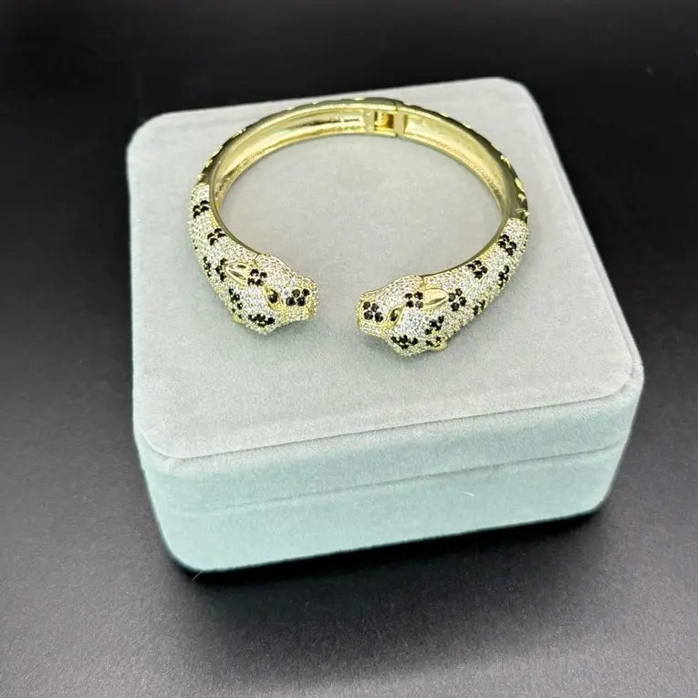 COD#0334 Gold Plated 14K Panther Bracelet - Durable and Eye-Catching Jewelry